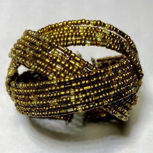 Brown African Maasai Handcrafted Beaded Bracelet
